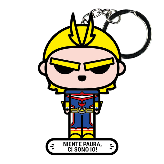 portachiavi smart, micro me, biglietto da visita digitale, my hero academia, allmight