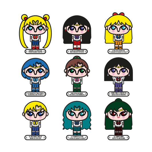 blind bag, portachiavi smart, biglietto da visita digitale, sailor moon