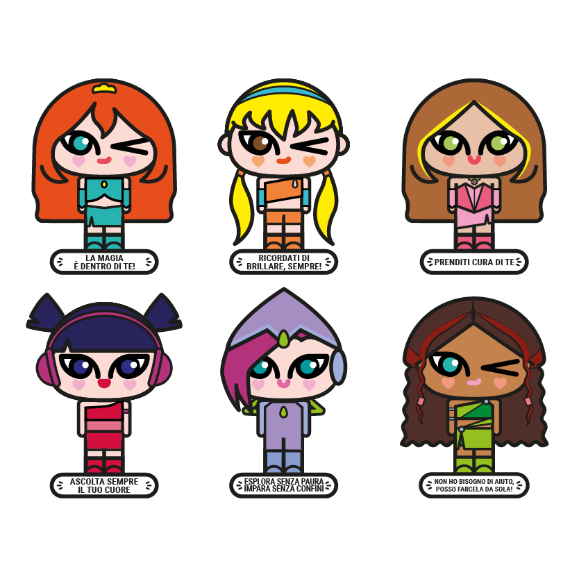 blind bag, portachiavi smart, biglietto da visita digitale, winx