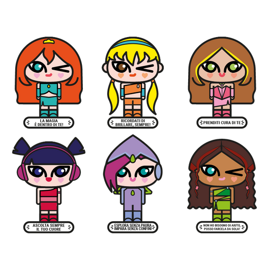 blind bag, portachiavi smart, biglietto da visita digitale, winx