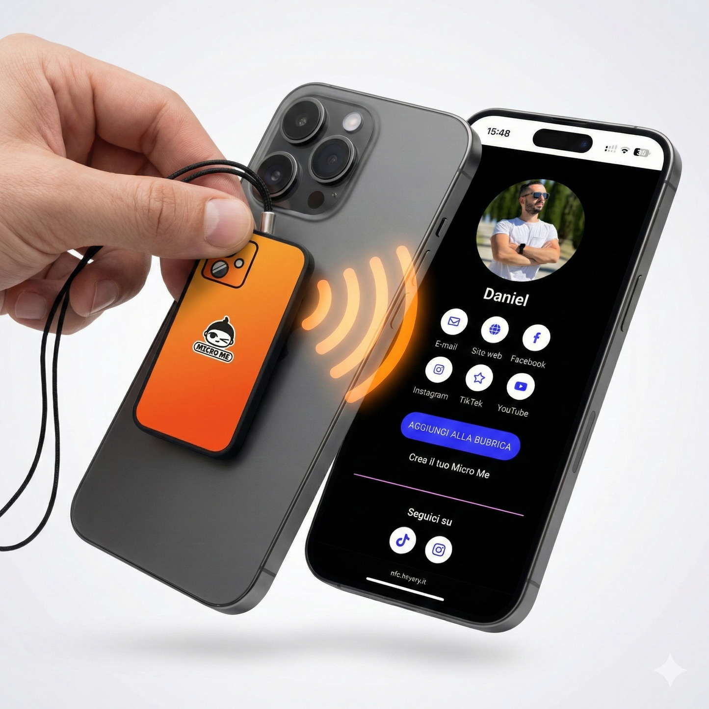 Micro Cellulare - Ciondolo Smart NFC per cellulare
