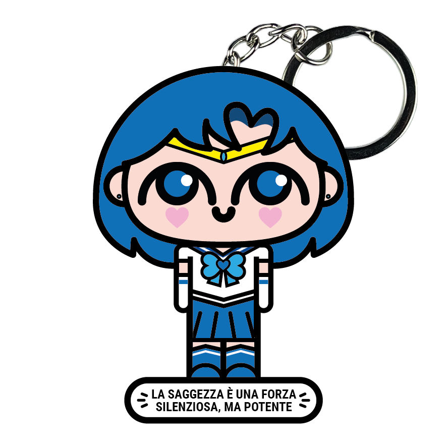 portachiavi smart, micro me, biglietto da visita digitale, sailor moon, sailor mercury