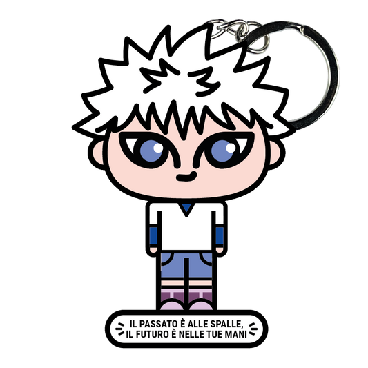 portachiavi smart, micro me, biglietto da visita digitale, hunter x hunter, killua Zoldick