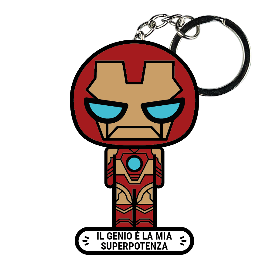 portachiavi smart, micro me, biglietto da visita digitale, ironman, avengers, marvel