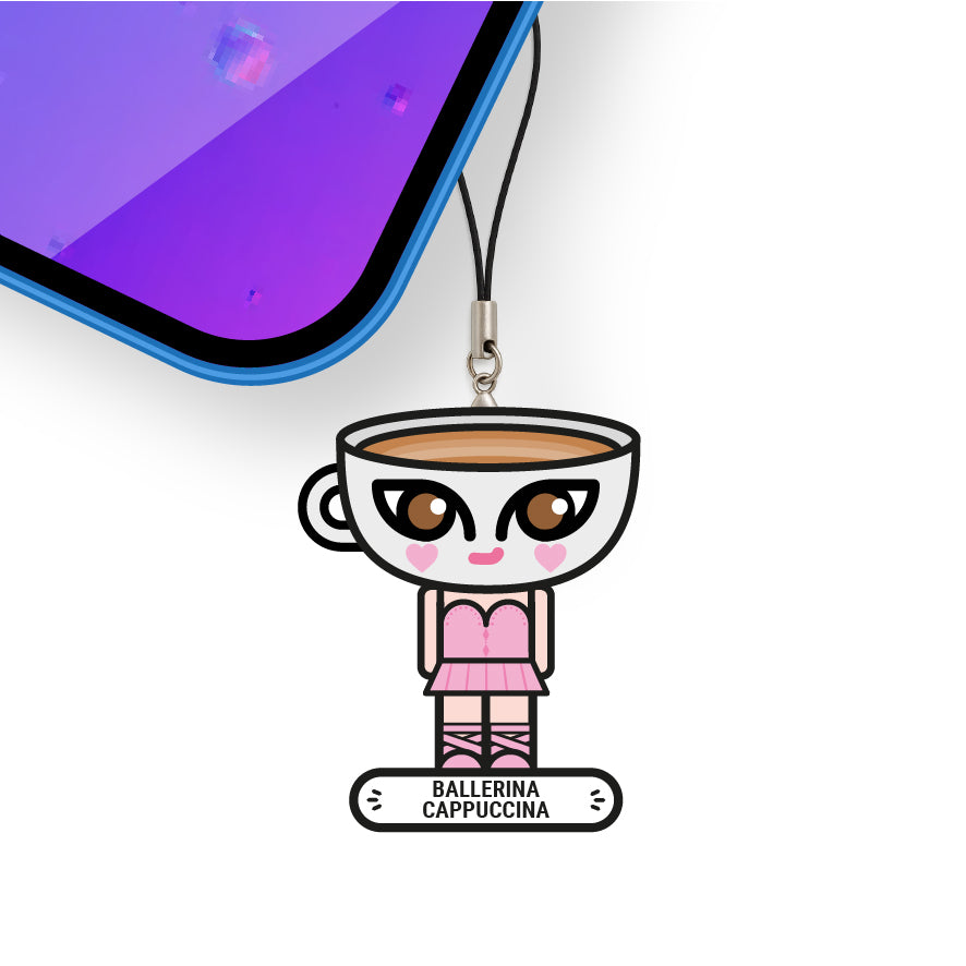 Ciondolo smart NFC per cellulare - Brain rot / Ballerina Cappuccina