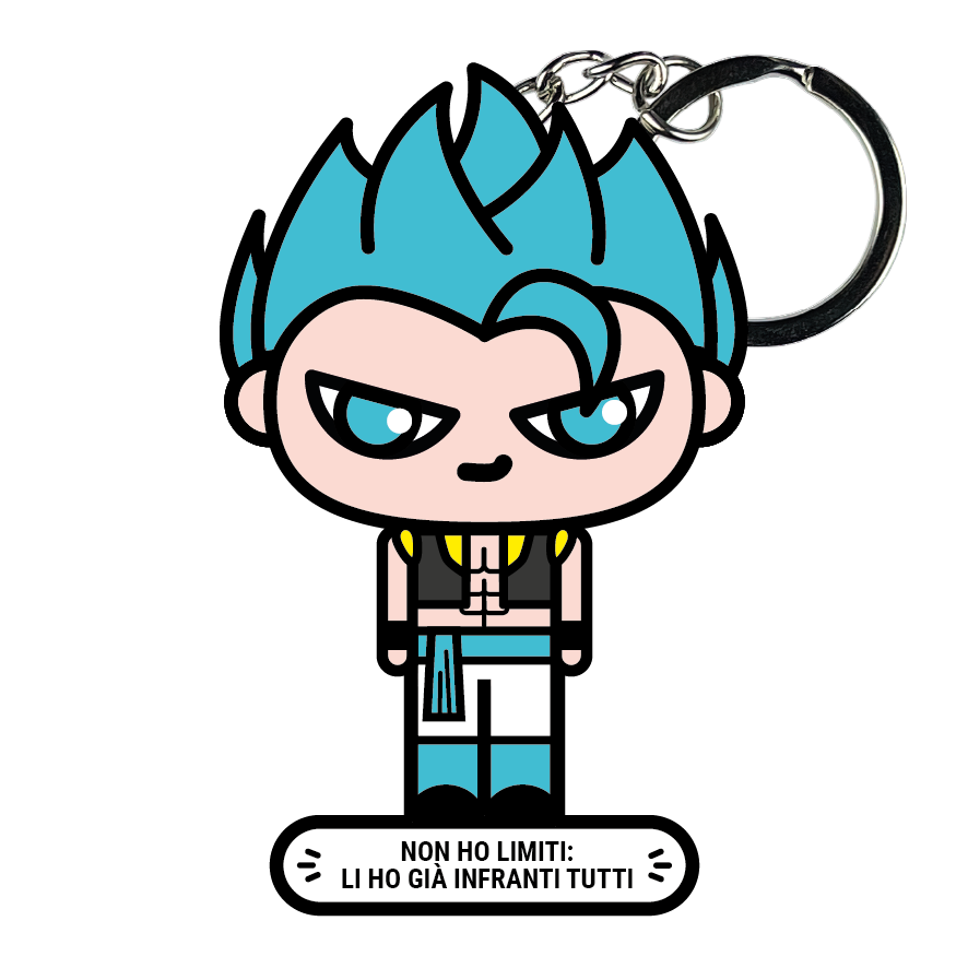 portachiavi smart, micro me, biglietto da visita digitale, dragonball, gogeta ssj 