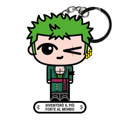 portachiavi smart, micro me, biglietto da visita digitale, one piece, zoro