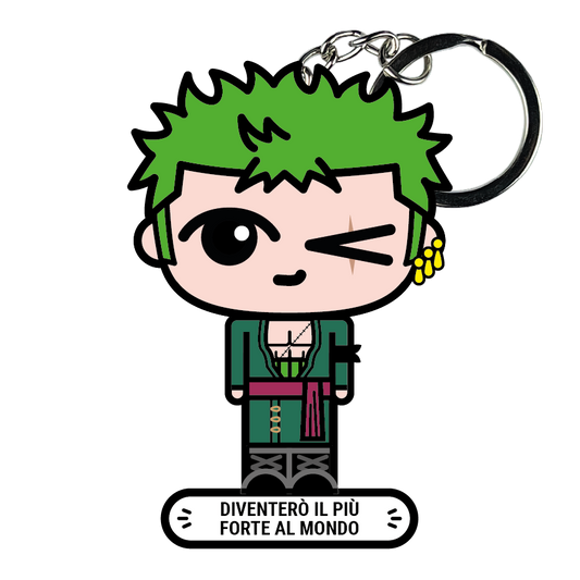 portachiavi smart, micro me, biglietto da visita digitale, one piece, zoro