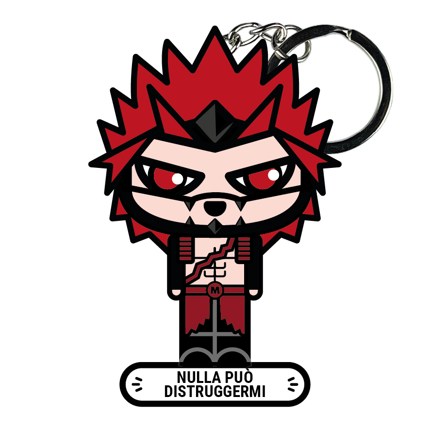 portachiavi smart, micro me, biglietto da visita digitale, my hero academia, red riot, eijiro kirishima