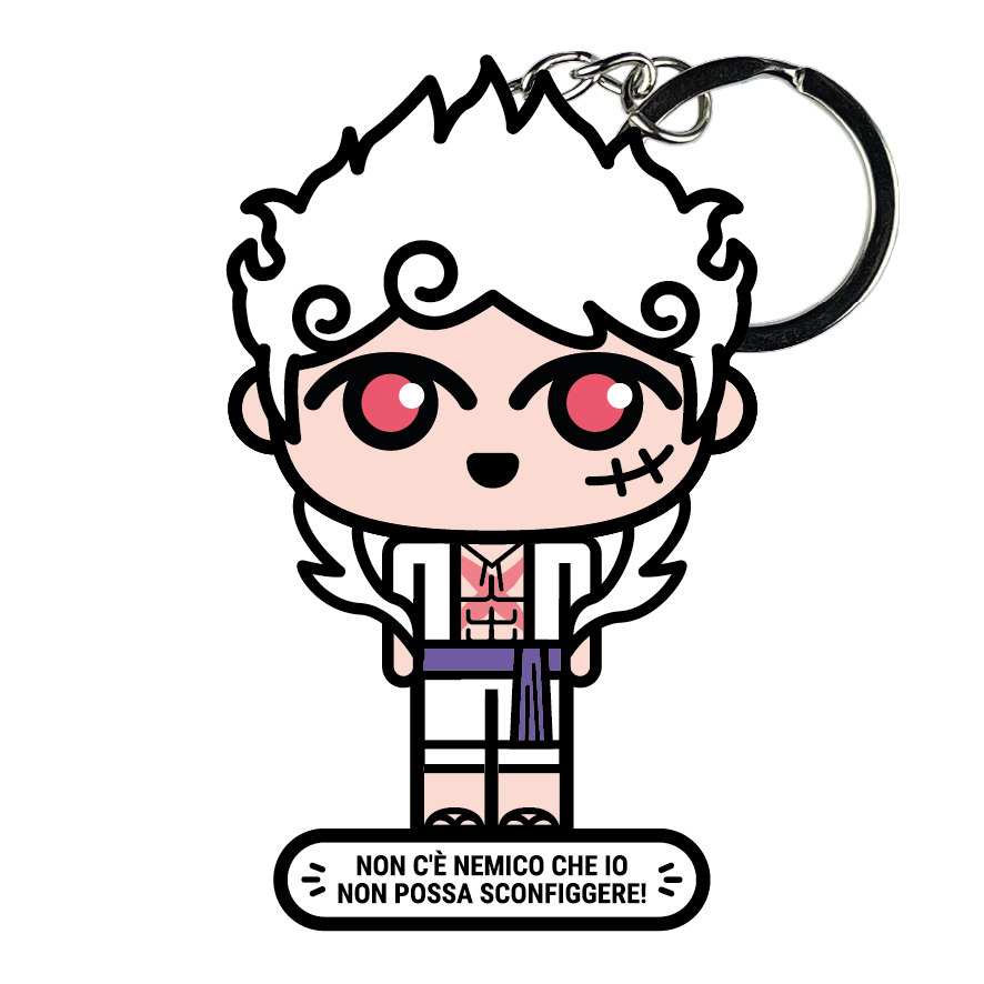 portachiavi smart, micro me, biglietto da visita digitale, one piece, luffy, gear 5