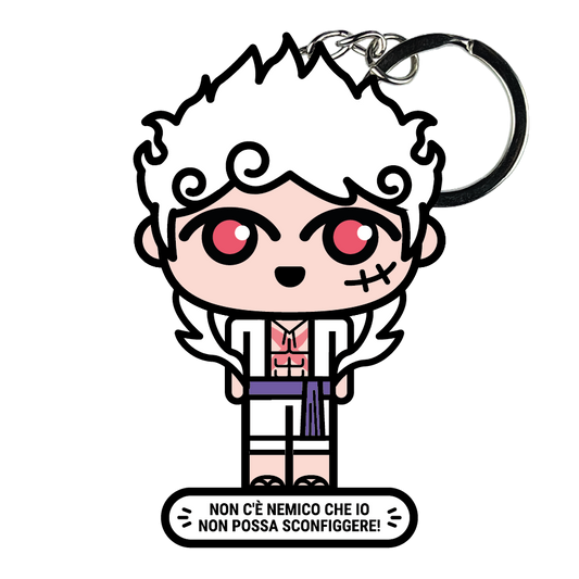portachiavi smart, micro me, biglietto da visita digitale, one piece, luffy, gear 5