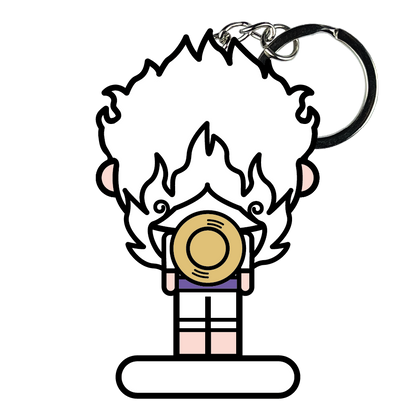 portachiavi smart, micro me, biglietto da visita digitale, one piece, luffy, gear 5