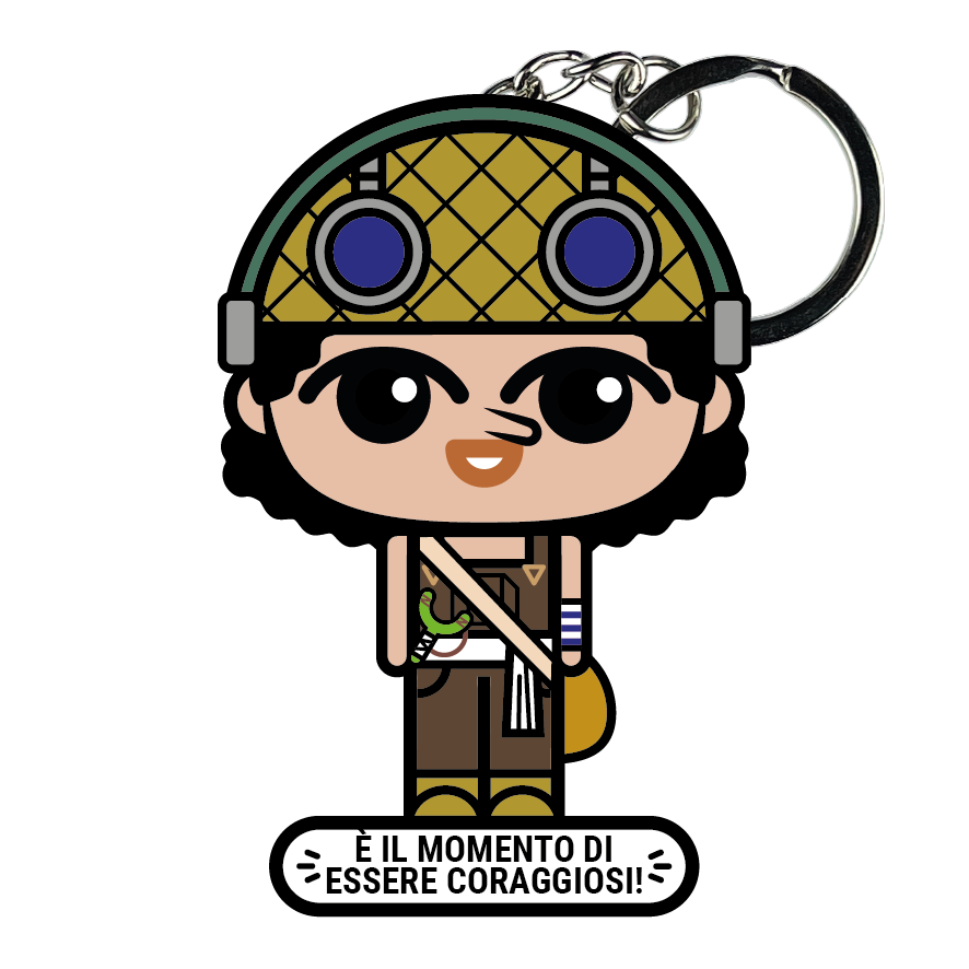 portachiavi smart, micro me, biglietto da visita digitale, one piece, usopp