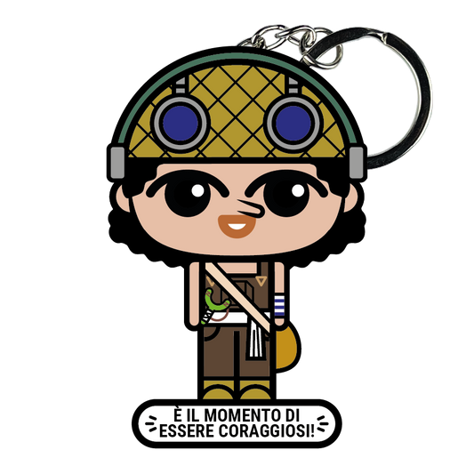 portachiavi smart, micro me, biglietto da visita digitale, one piece, usopp
