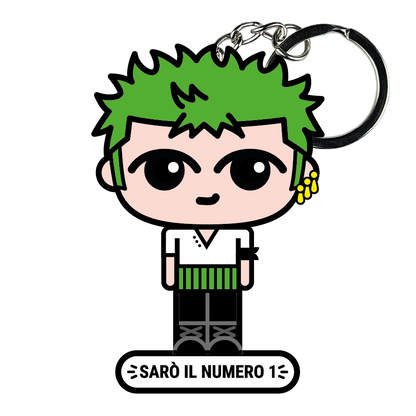 portachiavi smart, micro me, biglietto da visita digitale, one piece, zoro