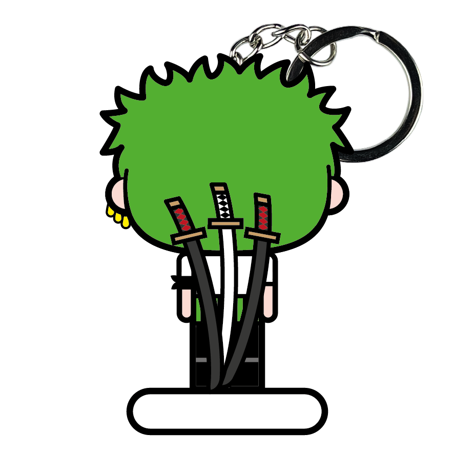 portachiavi smart, micro me, biglietto da visita digitale, one piece, zoro