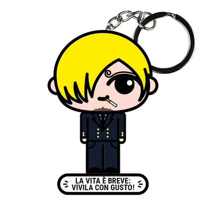 portachiavi smart, micro me, biglietto da visita digitale, one piece, sanji