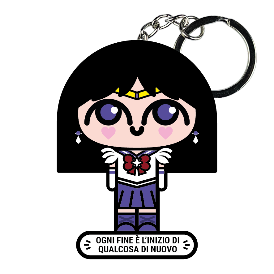 portachiavi smart, micro me, biglietto da visita digitale, sailor moon, sailor saturno, sailor saturn