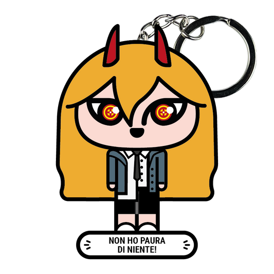 portachiavi smart, micro me, biglietto da visita digitale, Chainsaw Man, power