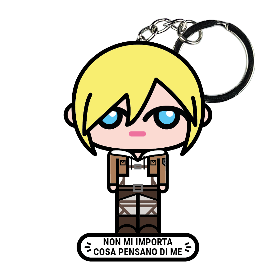 portachiavi smart, micro me, biglietto da visita digitale, attack on titan, annie leonhart