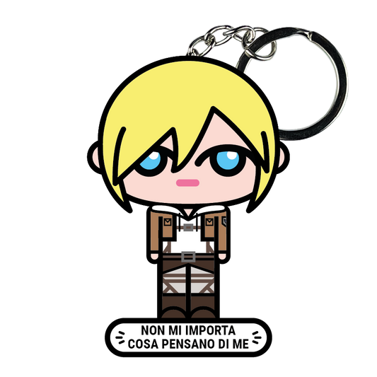 portachiavi smart, micro me, biglietto da visita digitale, attack on titan, annie leonhart