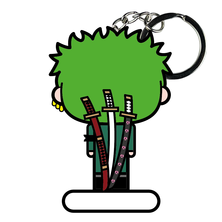 portachiavi smart, micro me, biglietto da visita digitale, one piece, zoro
