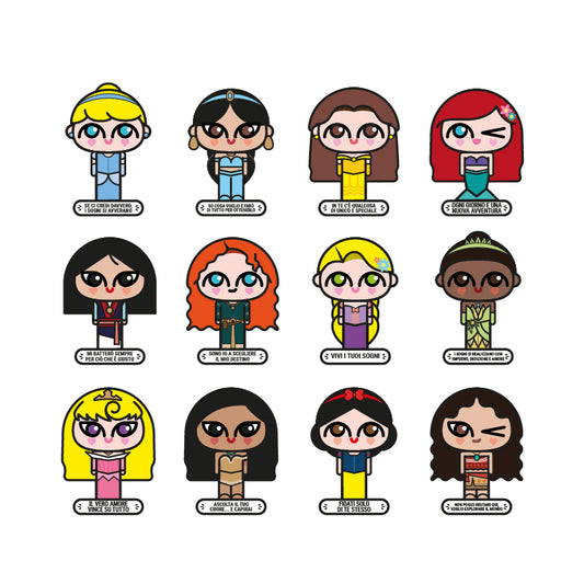blind bag, portachiavi smart, biglietto da visita digitale, principesse, disney
