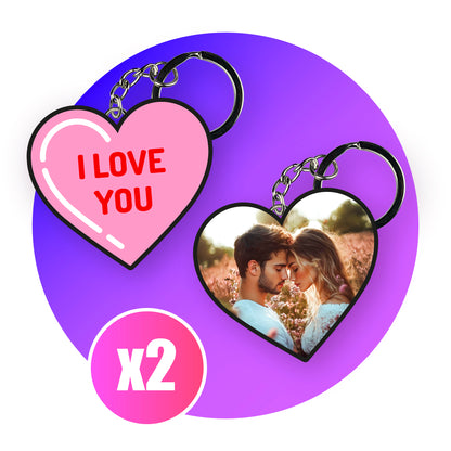Portachiavi Smart NFC - cuore con foto