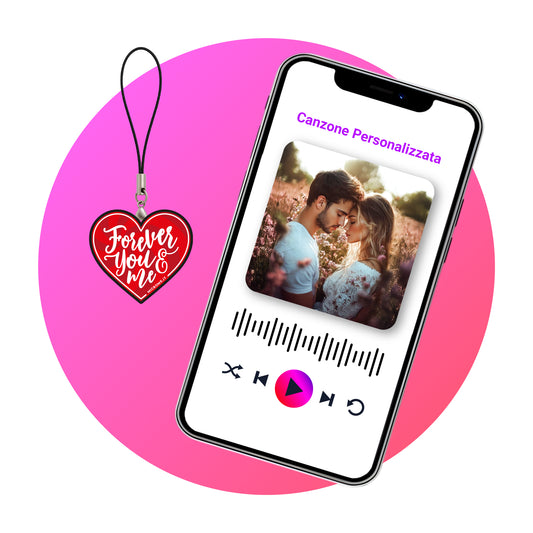 Ciondolo Cuore Smart NFC per cellulare + Canzone personalizzazta