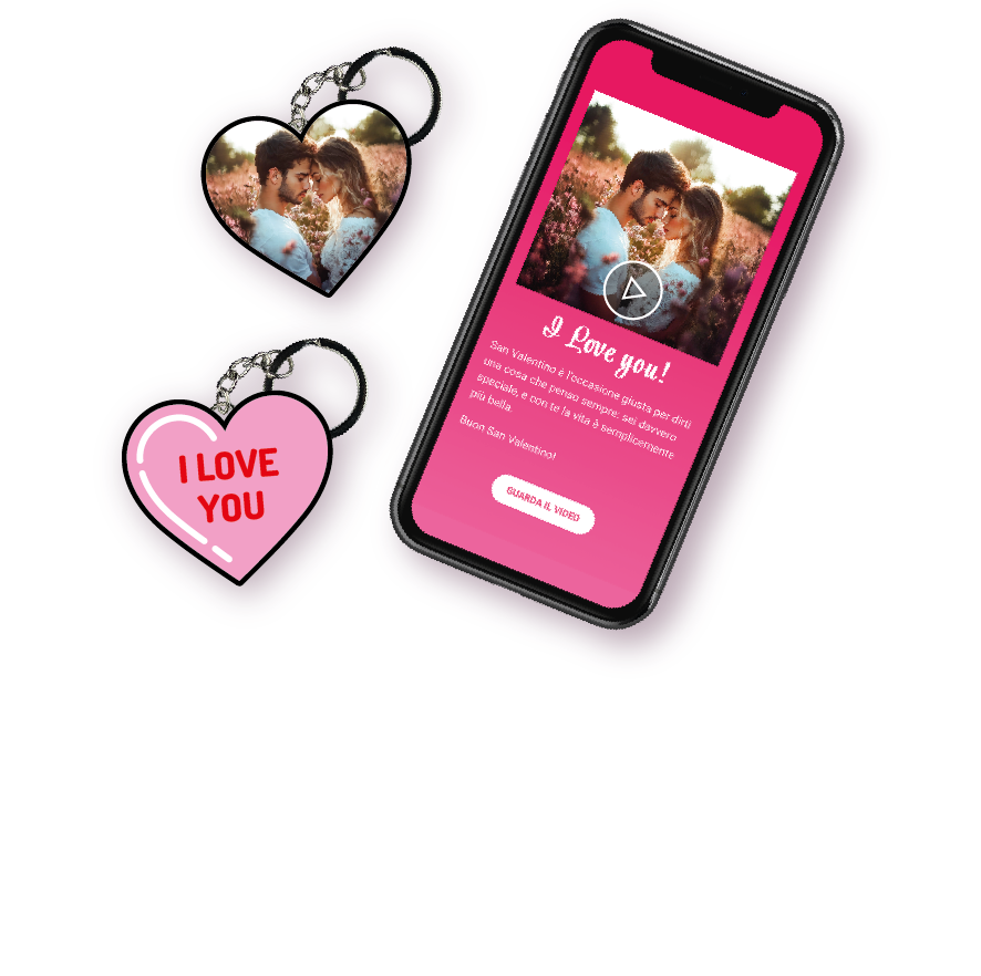 portachiavi smart, micro me, personalizzato, san valentino, foto, video, messaggio