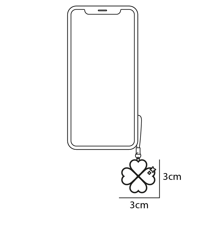 Quadrifoglio portafortuna - Ciondolo Smart NFC per cellulare